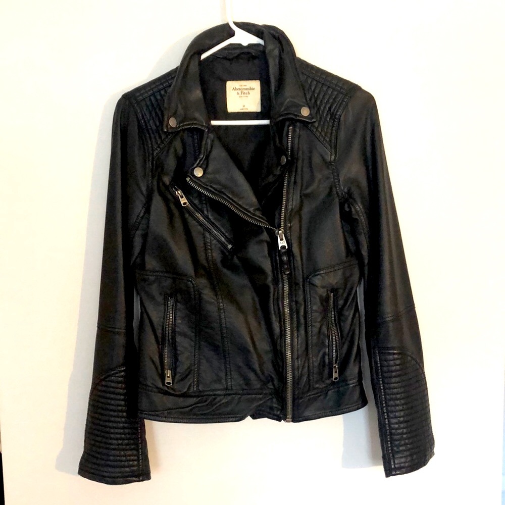 Abercrombie & Fitch faux leather moto jacket